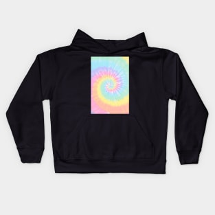 Pastel Rainbow Tie Dye Pattern Kids Hoodie